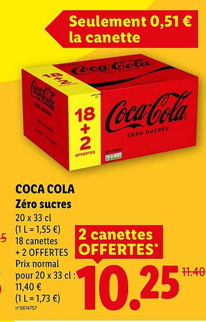 Seulement 0,51 € la canette