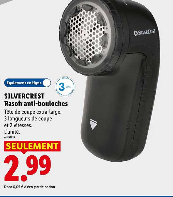 SILVERCREST Rasoir anti-bouloches