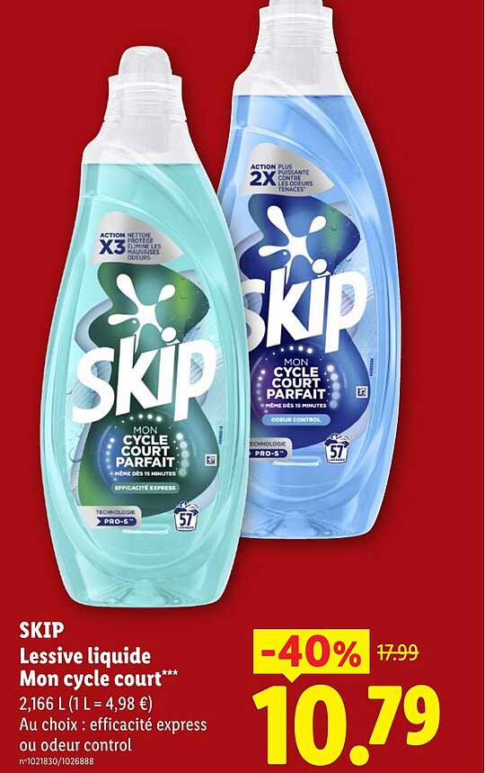 SKIP Lessive liquide Mon cycle court***