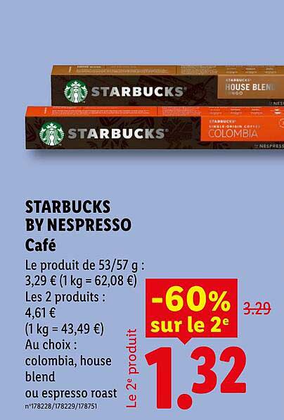 STARBUCKS BY NESPRESSO Café