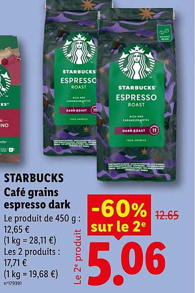 STARBUCKS Café grains espresso dark
