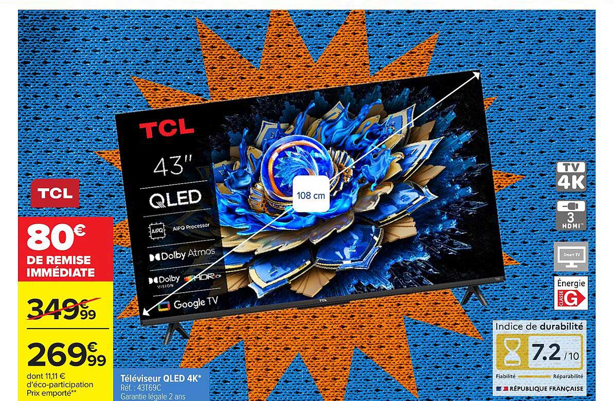 Téléviseur QLED 4K*