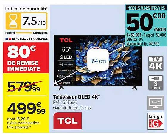 Téléviseur QLED 4K*