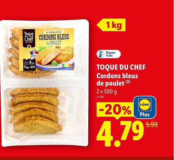 TOQUE DU CHEF Cordons bleus de poulet