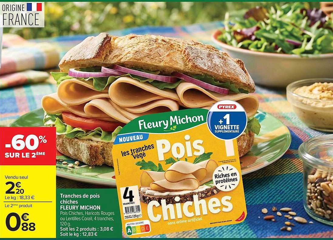 Tranches de pois chiches FLEURY MICHON