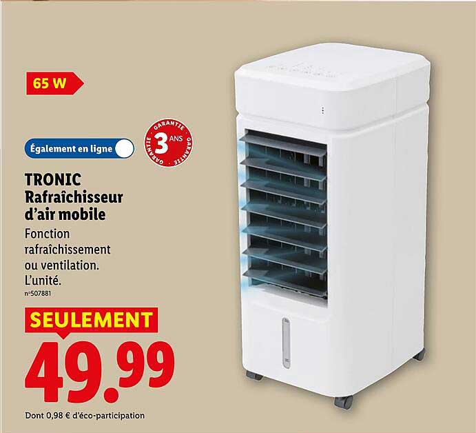 TRONIC Rafraîchisseur d’air mobile