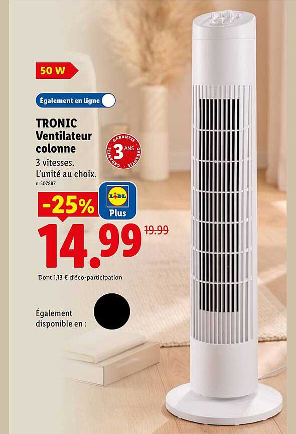 TRONIC Ventilateur colonne