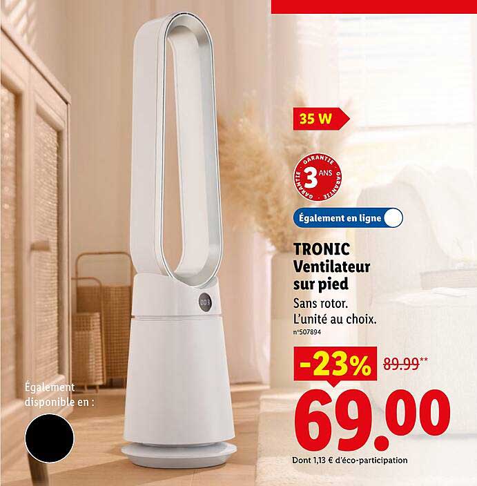 TRONIC Ventilateur sur pied