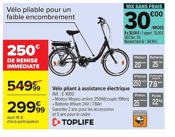 Vélo pliable pour un faible encombrement