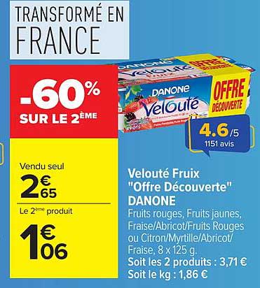 Velouté Fruix "Offre Découverte" DANONE