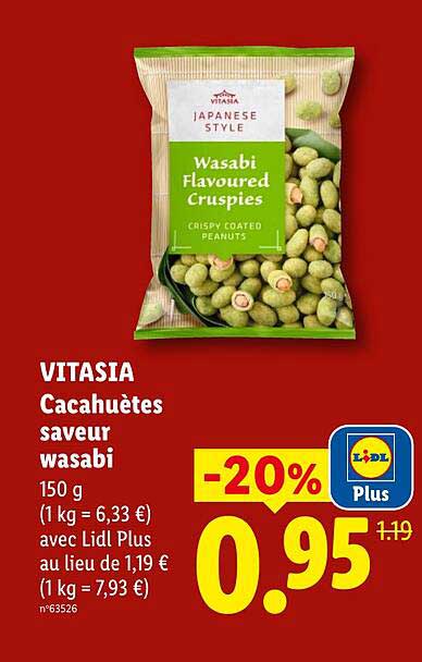 VITASIA Cacahuètes saveur wasabi
