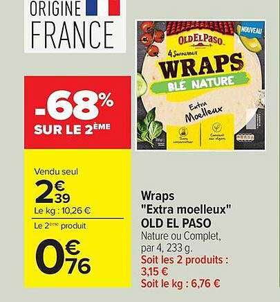 Wraps "Extra moelleux" OLD EL PASO