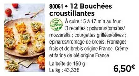 12 Bouchées croustillantes