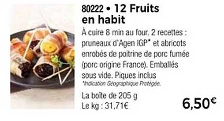 12 Fruits en habit
