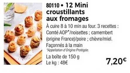 12 Mini croustillants aux fromages