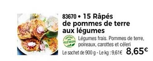 15 Râpés de pommes de terre aux légumes