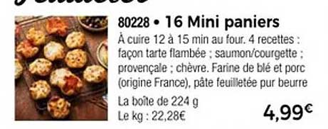 16 Mini paniers