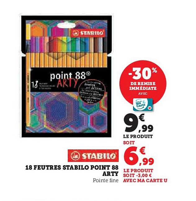 18 FEUTRES STABILO POINT 88 ARTY