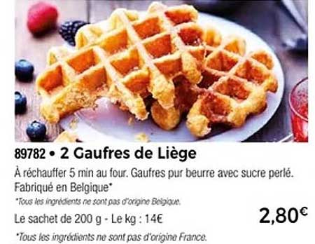 2 Gaufres de Liège