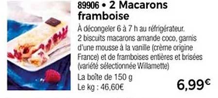 2 Macarons framboise