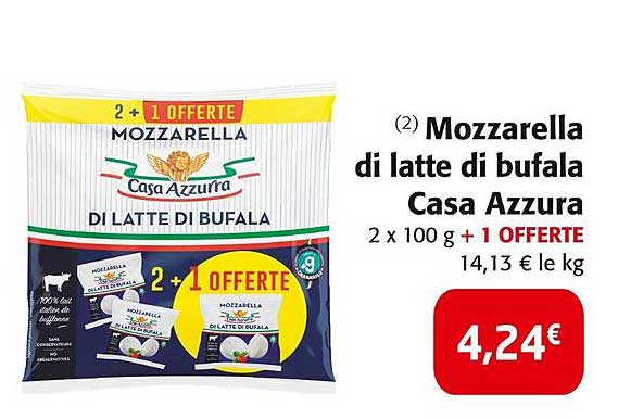 (2) Mozzarella di latte di bufala Casa Azzurra