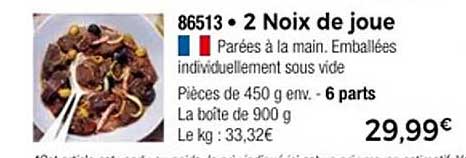 2 Noix de joue