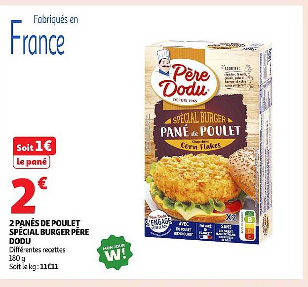 2 PANÉS DE POULET SPÉCIAL BURGER PÈRE DODU