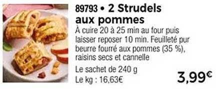 2 Strudels aux pommes