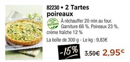 2 Tartes poireaux