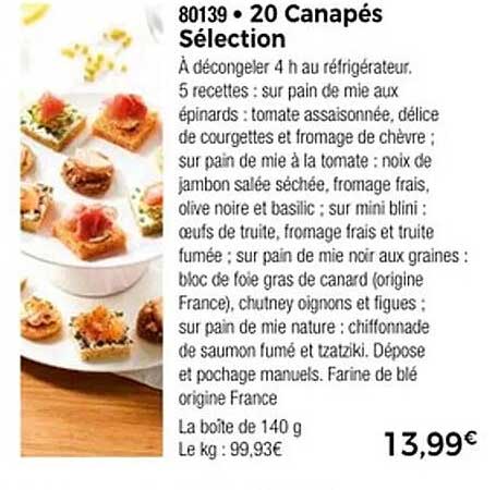 20 Canapés Sélection