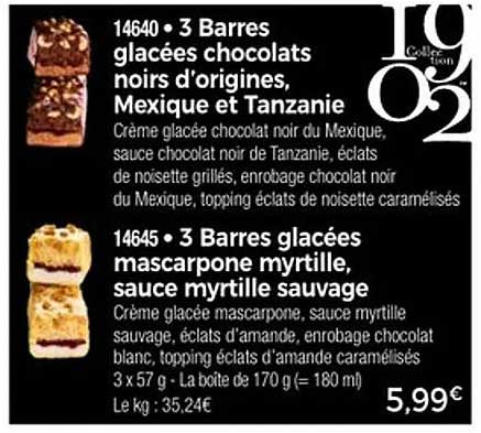 3 Barres glacées chocolats noirs d’origines, Mexique et Tanzanie