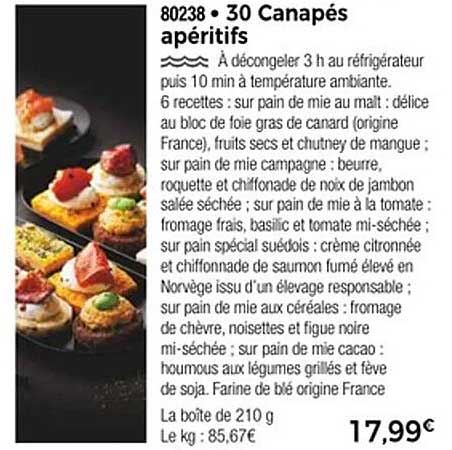 30 Canapés apéritifs