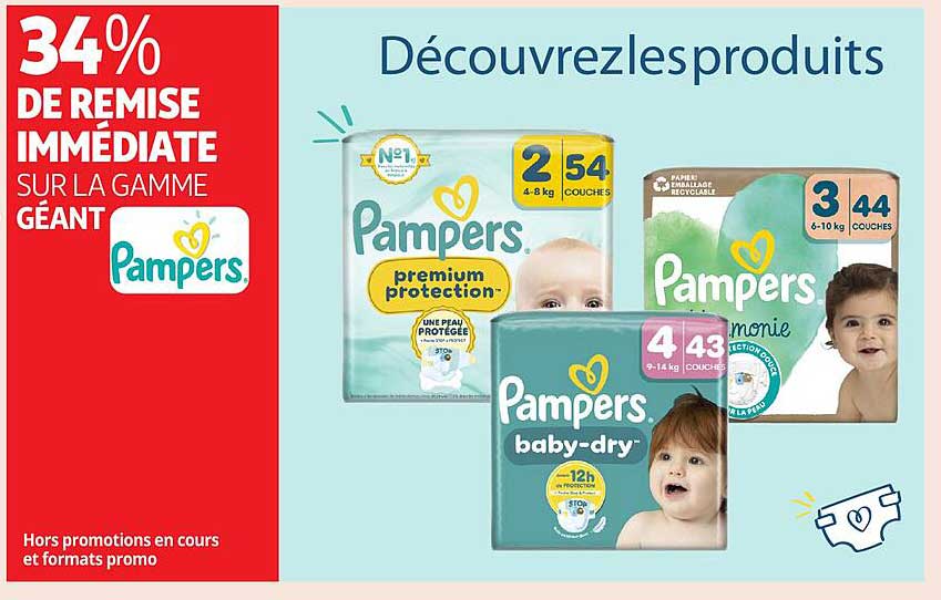 34% DE REMISE IMMÉDIATE SUR LA GAMME GÉANT