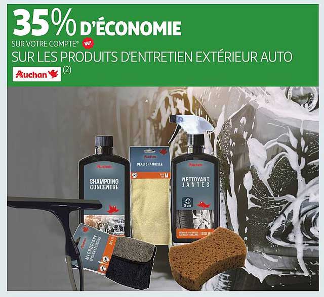 35% D'économie sur les produits d'entretien extérieur auto