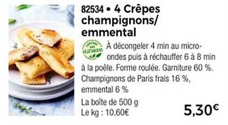 4 Crêpes champignons/emmental
