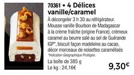 4 Délices vanille/caramel