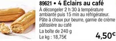 4 Éclairs au café