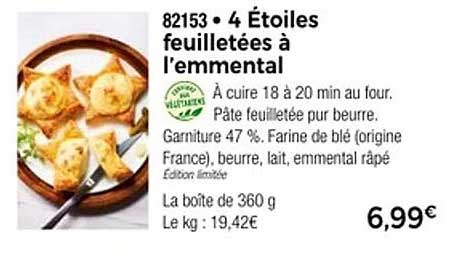 4 Étoiles feuilletées à l’emmental