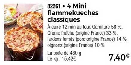 4 Mini flammekueches classiques