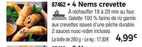 4 Nems crevette