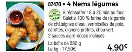4 Nems légumes