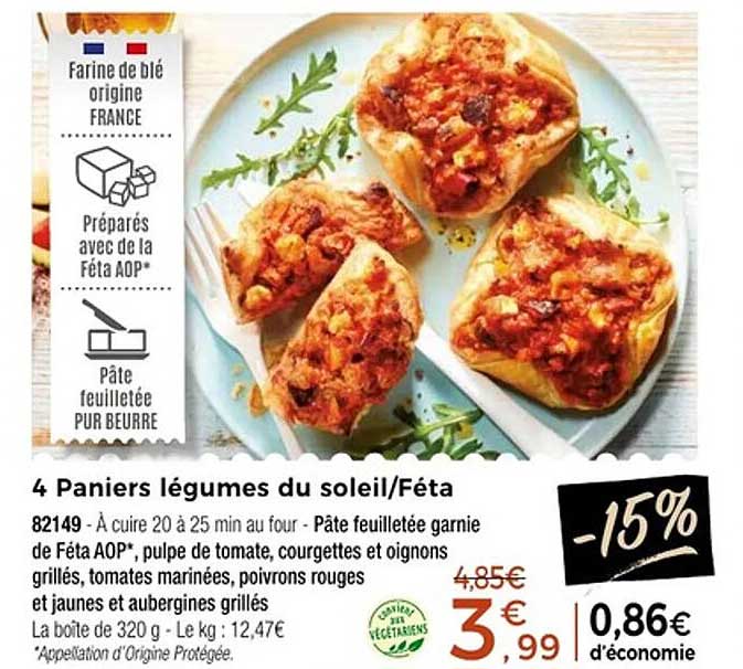 4 Panier légumes du soleil/Féta
