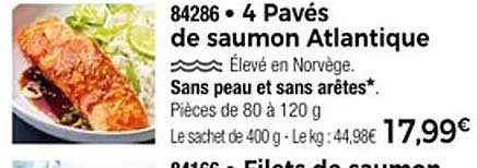 4 Pavés de saumon Atlantique
