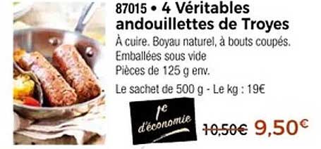 4 Véritables andouillettes de Troyes