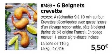 6 Beignets crevette
