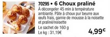 6 Choux praliné