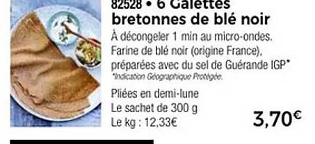 6 Galettes bretonnes de blé noir