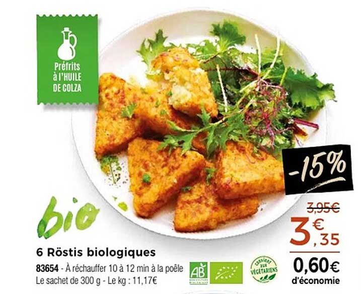 6 Rösti biologiques