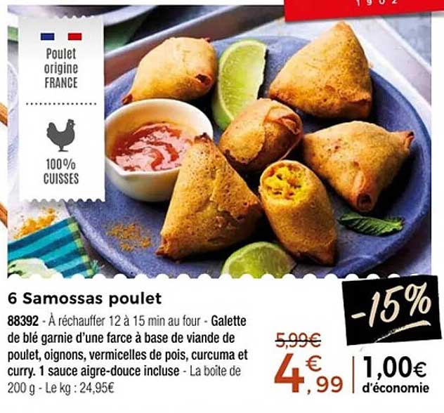 6 Samossas poulet