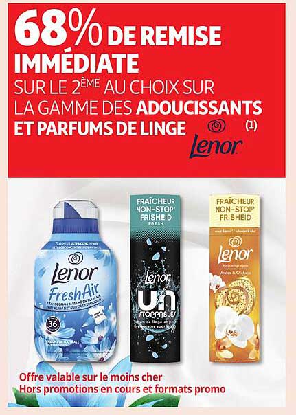68% DE REMISE IMMÉDIATE SUR LE 2ÉME AU CHOIX SUR LA GAMME DES ADOUCISSANTS ET PARFUMS DE LINGE